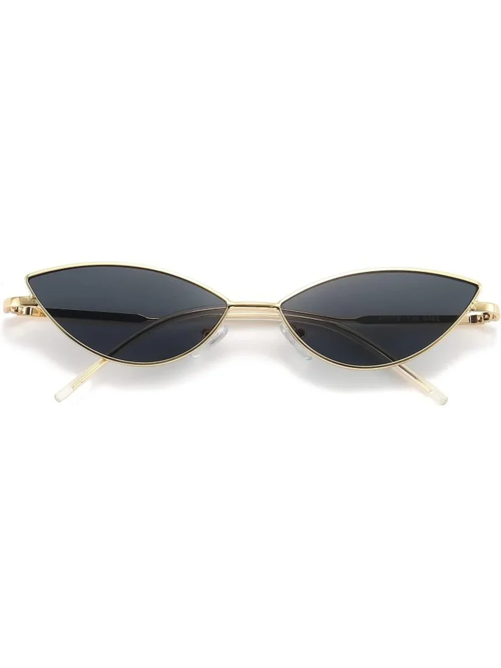 Women's Cat Eye Cute Sunglasses Triangle Vintage Trendy Cool Sun Glasses Black